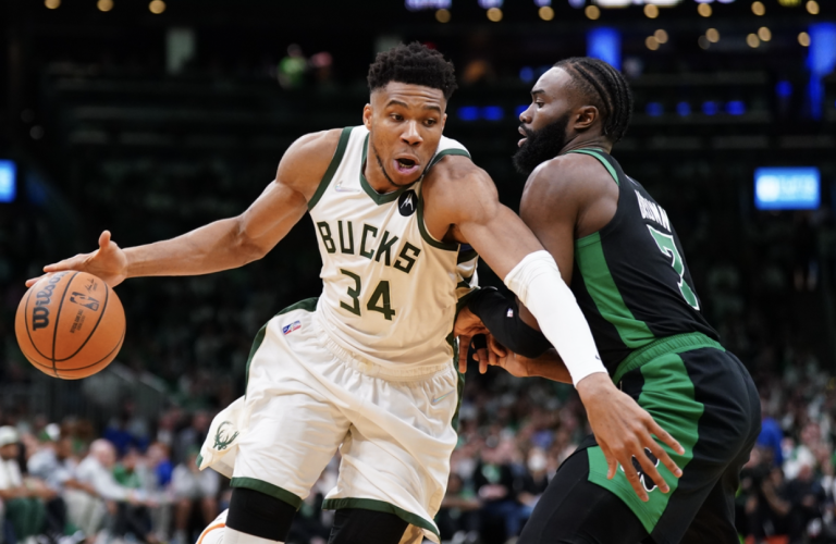 Nike Cowers Behind Giannis Antetokounmpo To Take Shot at Jaylen Brown