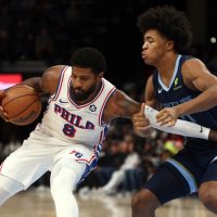 76ers’ Paul George exits with hyperextended left knee