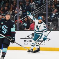 Three-goal second period helps Sharks defeat Kraken again