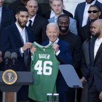 President Biden welcomes NBA champion Celtics to White House