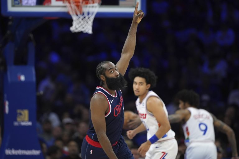 James Harden leads Clippers’ rout over his old 76ers team