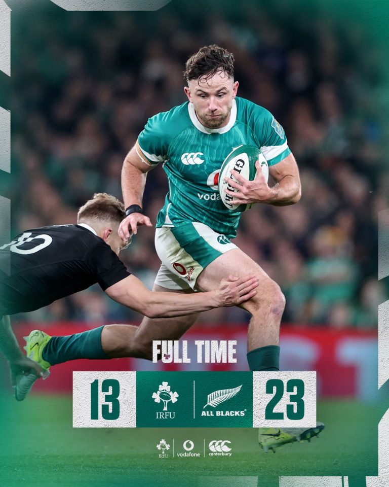 Ireland 13 New Zealand 23