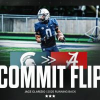 Three-star RB Jace Clarizio decommits from Michigan State, flips to Alabama