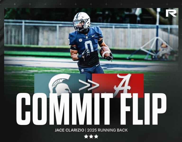 Three-star RB Jace Clarizio decommits from Michigan State, flips to Alabama